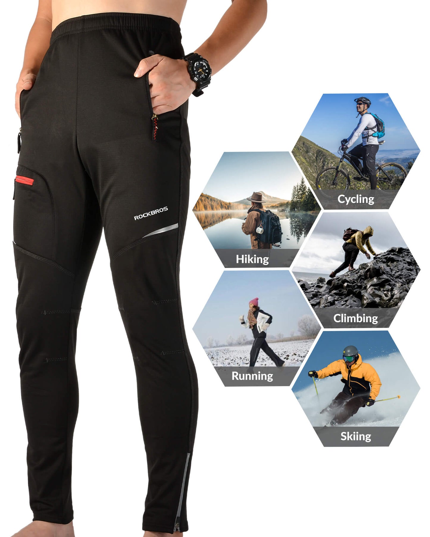 ROCKBROS Winter Radhose Herren Windschutz