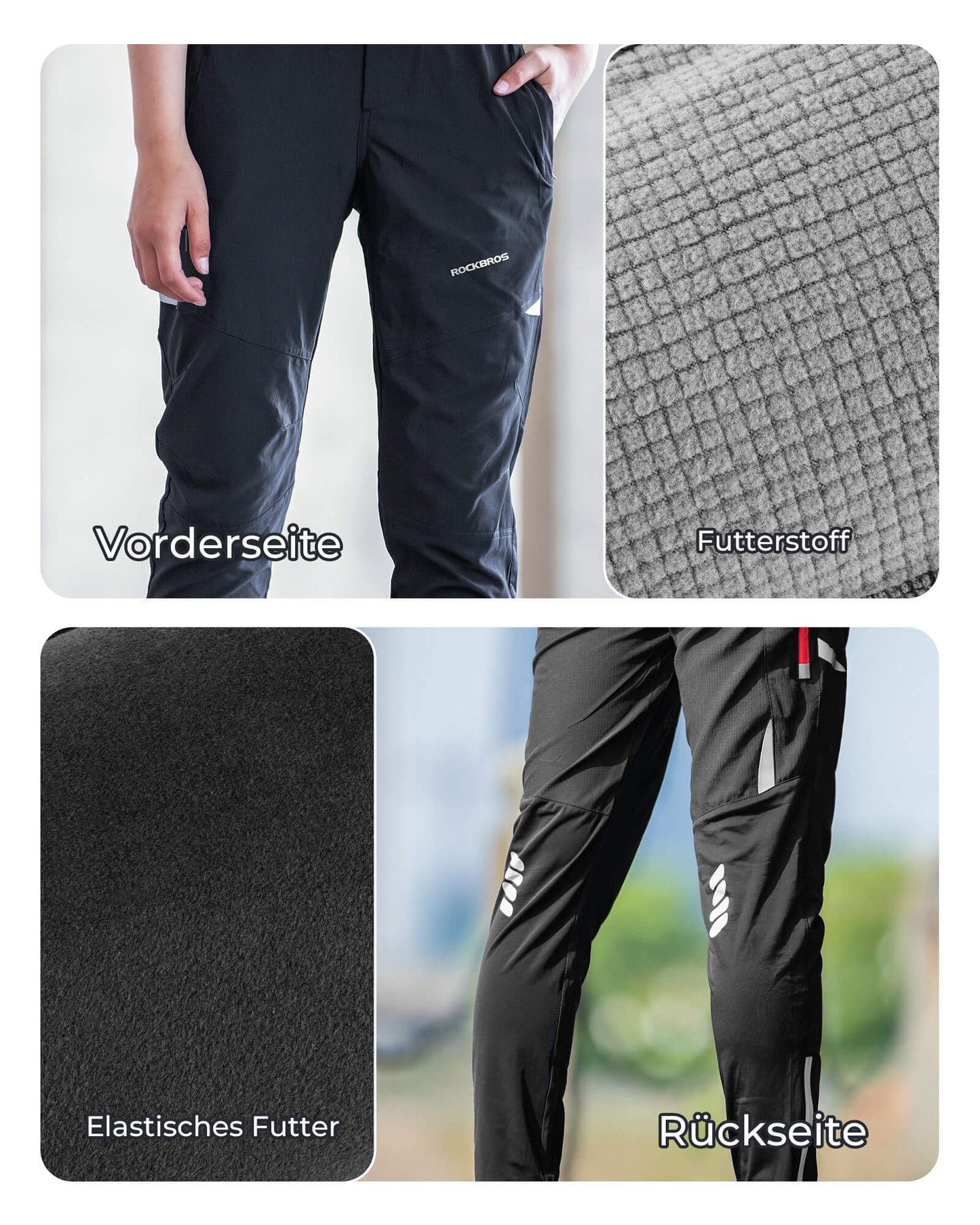 ROCKBROS Winter Radhose Herren Windschutz