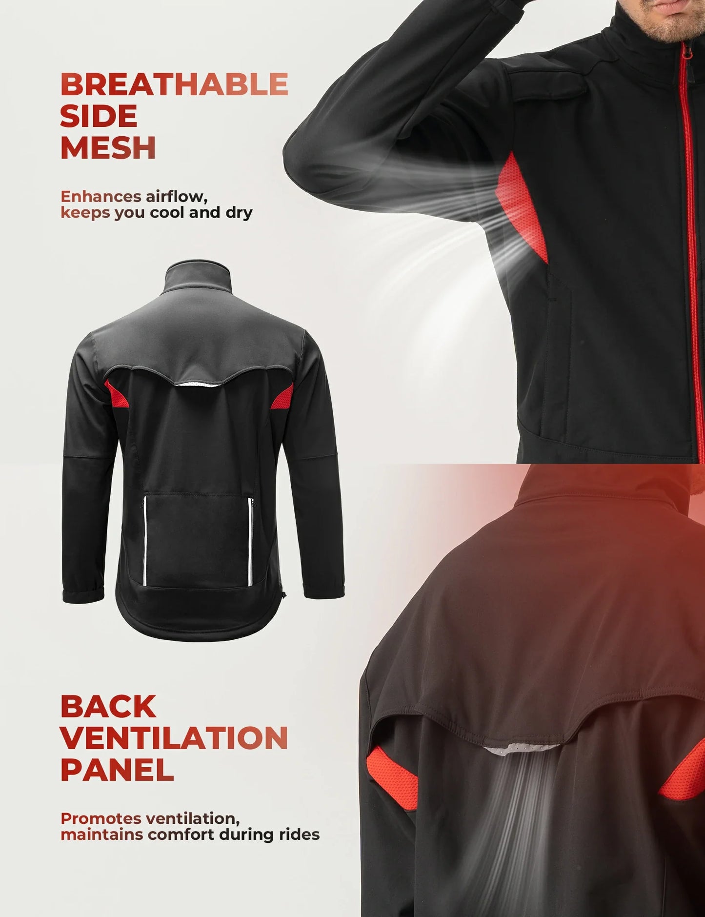 ROCKBROS Winter Jacke / Hose Herren Windschutz Radsportanzug