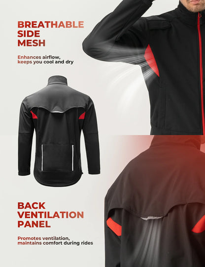 ROCKBROS Winter Jacke / Hose Herren Windschutz Radsportanzug