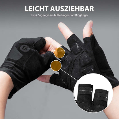 ROCKBROS Halbfinger-Radhandschuhe stoßdämpfend und rutschfest Unisex