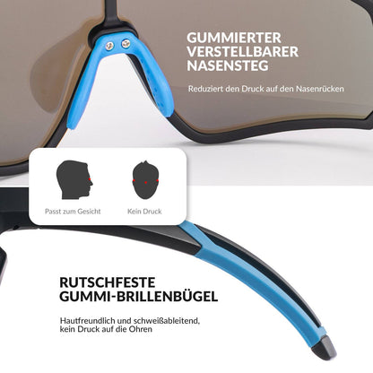 ROCKBROS Kinder Fahrradbrille UV400-Schutz Polarisierte Sonnenbrille
