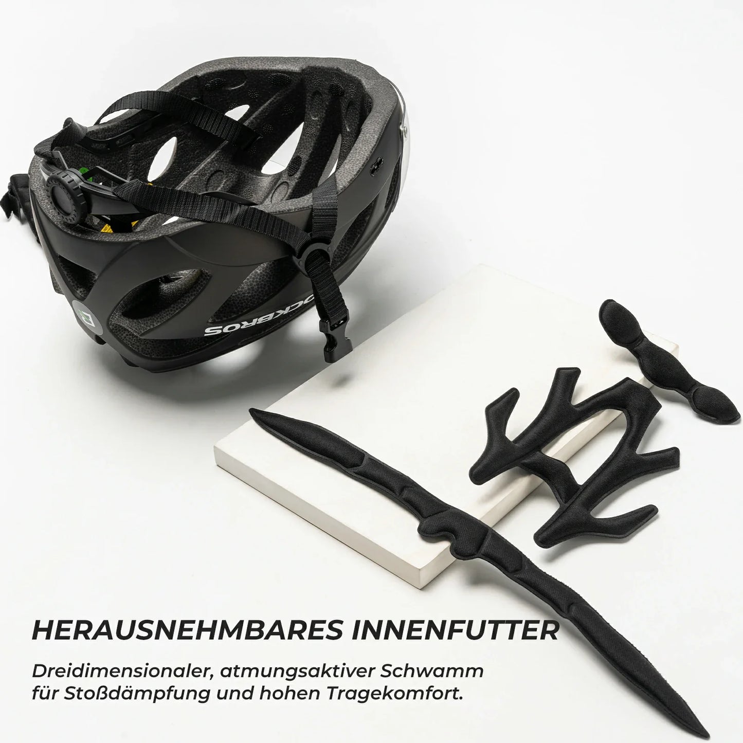 ROCKBROS Kinder Fahrradhelm mit integrierter abnehmbarer Magnetbrillen & Visier