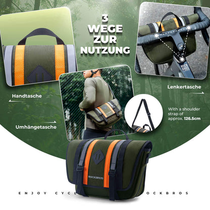 ROCKBROS Lenkertasche Fahrradtasche mit Schultergurt 4L Fronttasche
