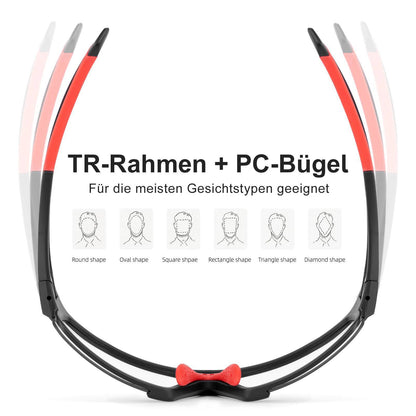 ROCKBROS Photochrome Sonnenbrille für Outdoor-Aktivitäten Unisex