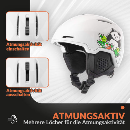 ROCKBROS-Qunature Skihelm mit Ohrenschützern Schneehelm Winter für Skifahren