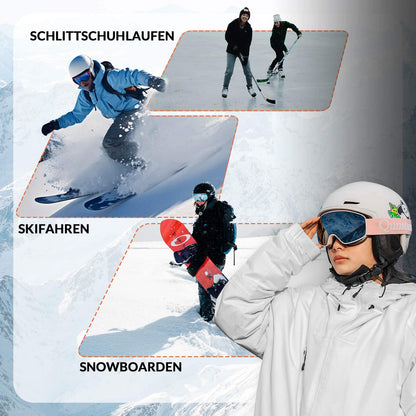 ROCKBROS-Qunature Skihelm mit Ohrenschützern Schneehelm Winter für Skifahren