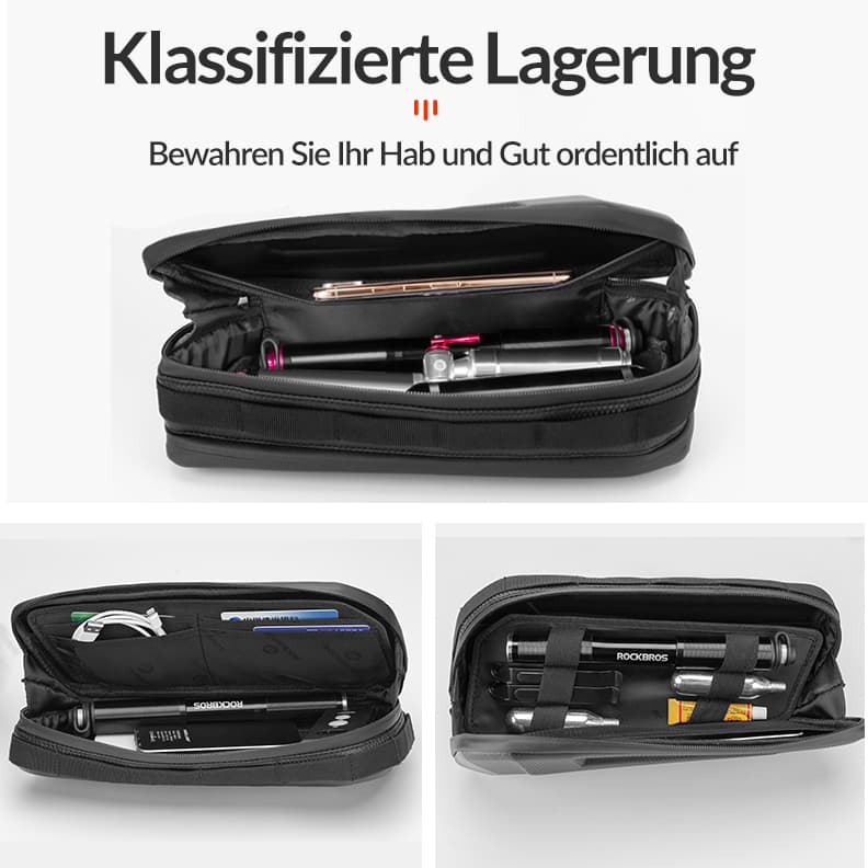 ROCKBROS Rahmentasche Fahrradtasche für MTB, Rennräder 1,5L / 2,5L