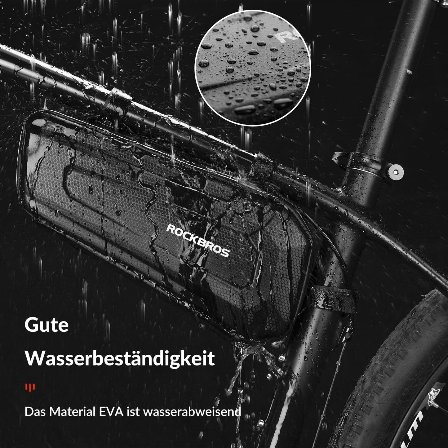 ROCKBROS Rahmentasche Fahrradtasche für MTB, Rennräder 1,5L / 2,5L