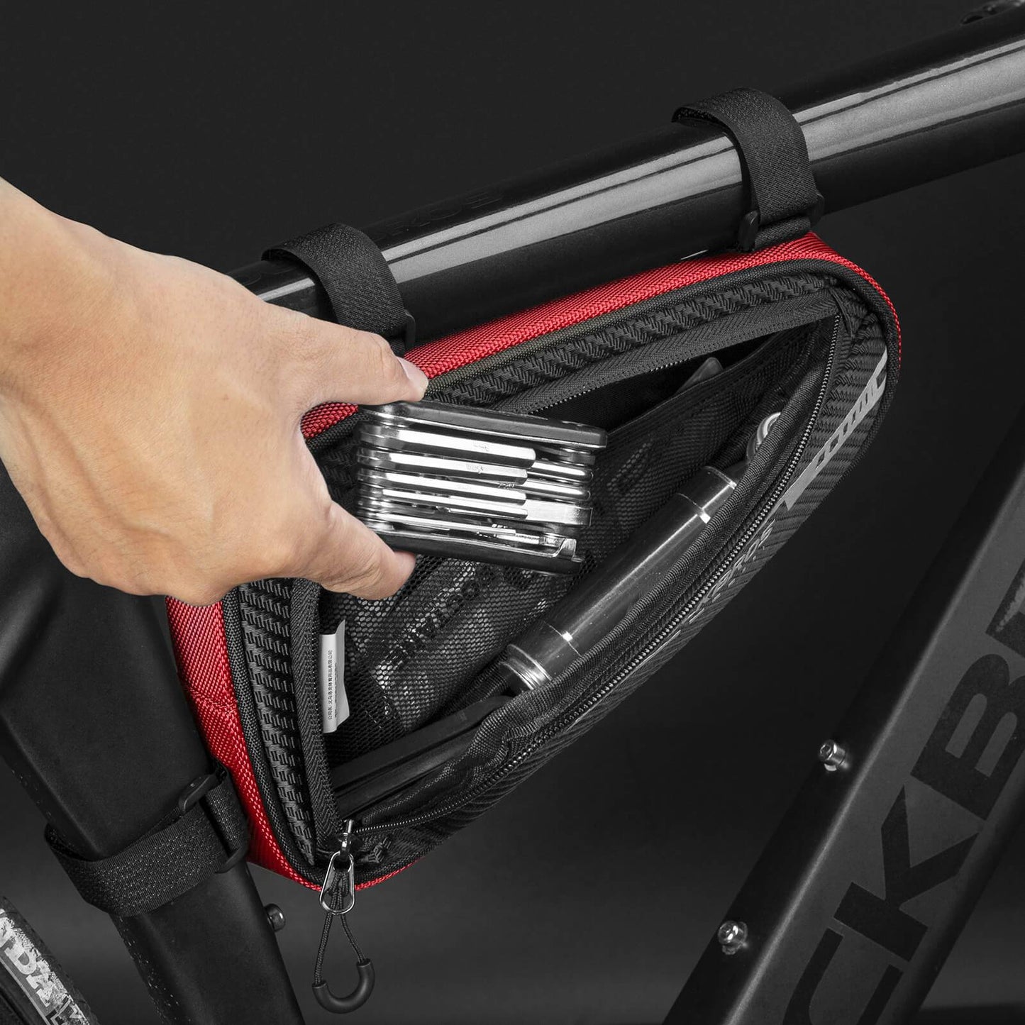 ROCKBROS Rahmentasche wasserdicht Dreieckstasche für MTB & Rennräder 1,2L