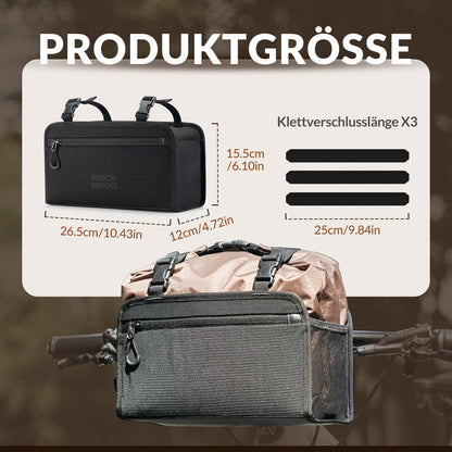 ROCKBROS Wasserdicht Lenkertasche Abnehmbar Fahrradkorb ca.5,5L