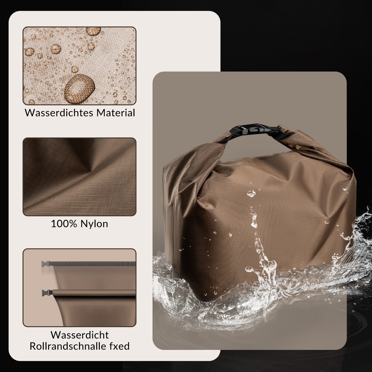 ROCKBROS Wasserdicht Lenkertasche Abnehmbar Fahrradkorb ca.5,5L