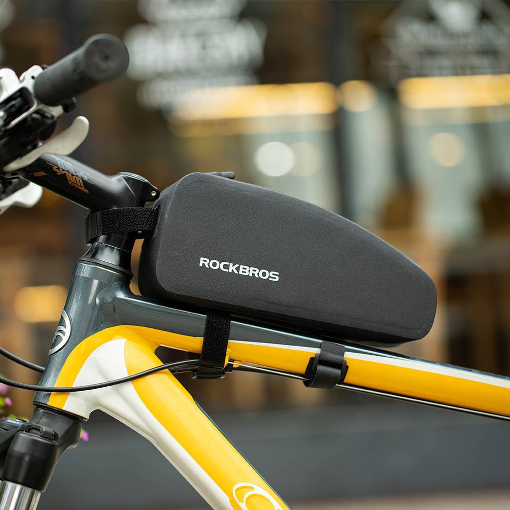 ROCKBROS wasserdichte Oberrohrtasche für Fahrrad 1L / 1.6 L Schwarz