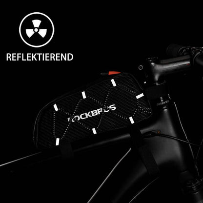 ROCKBROS Wasserdichte Rahmentasche Oberrohrtasche Schwarz 1L