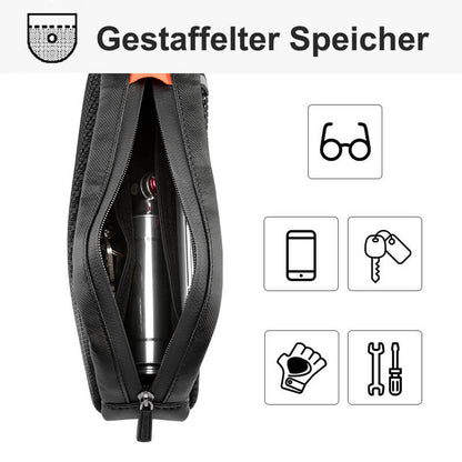 ROCKBROS Wasserdichte Rahmentasche Oberrohrtasche Schwarz 1L