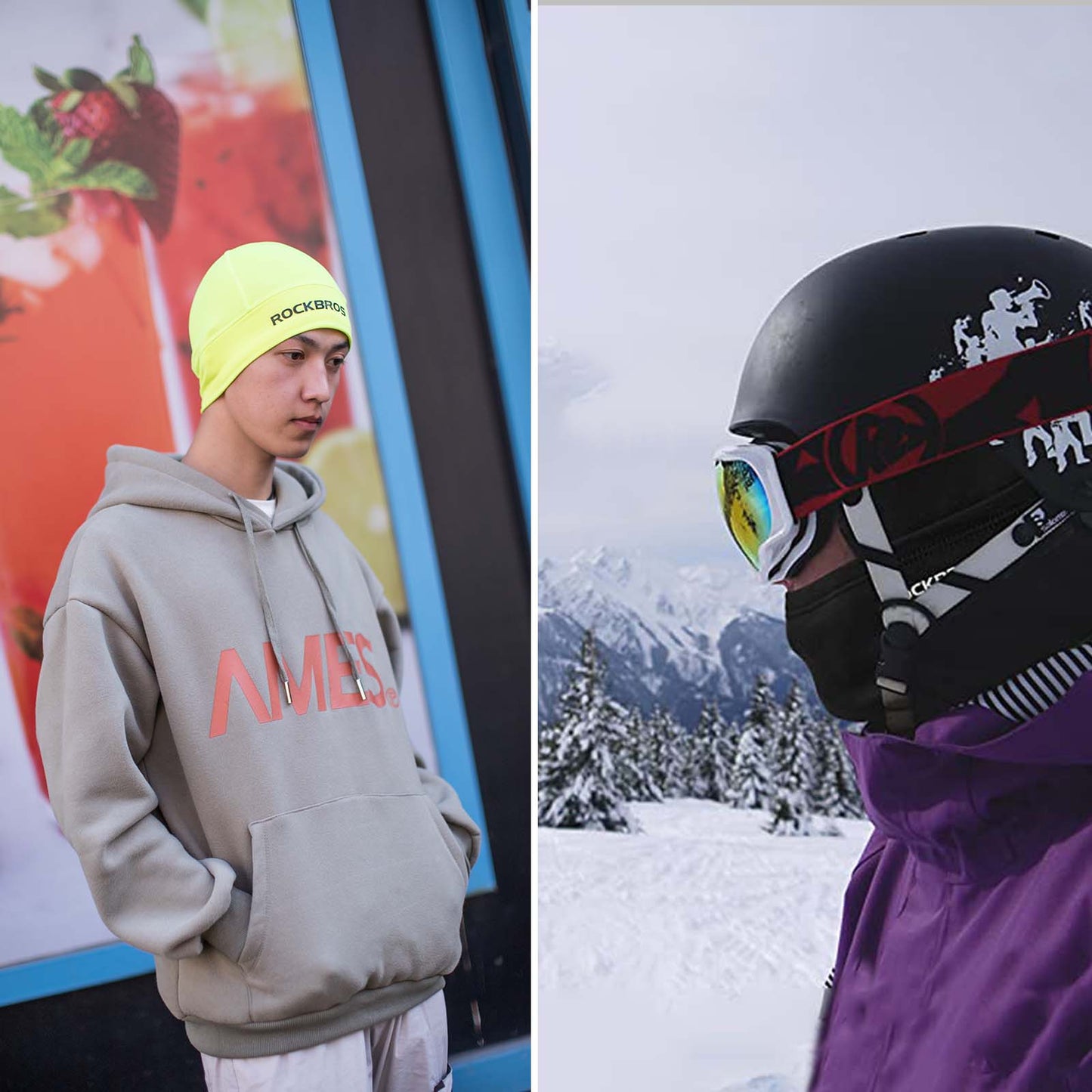 ROCKBROS Winter Fahrrad Mütze Helm Unterziehmütz Unisex