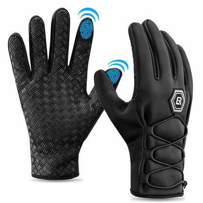 ROCKBROS Winter Fahrradhandschuhe Touchscreen Warme Handschuhe