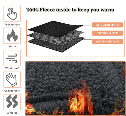 ROCKBROS Winter Fahrradhandschuhe Touchscreen Warme Handschuhe