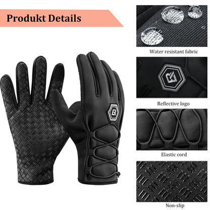 ROCKBROS Winter Fahrradhandschuhe Touchscreen Warme Handschuhe