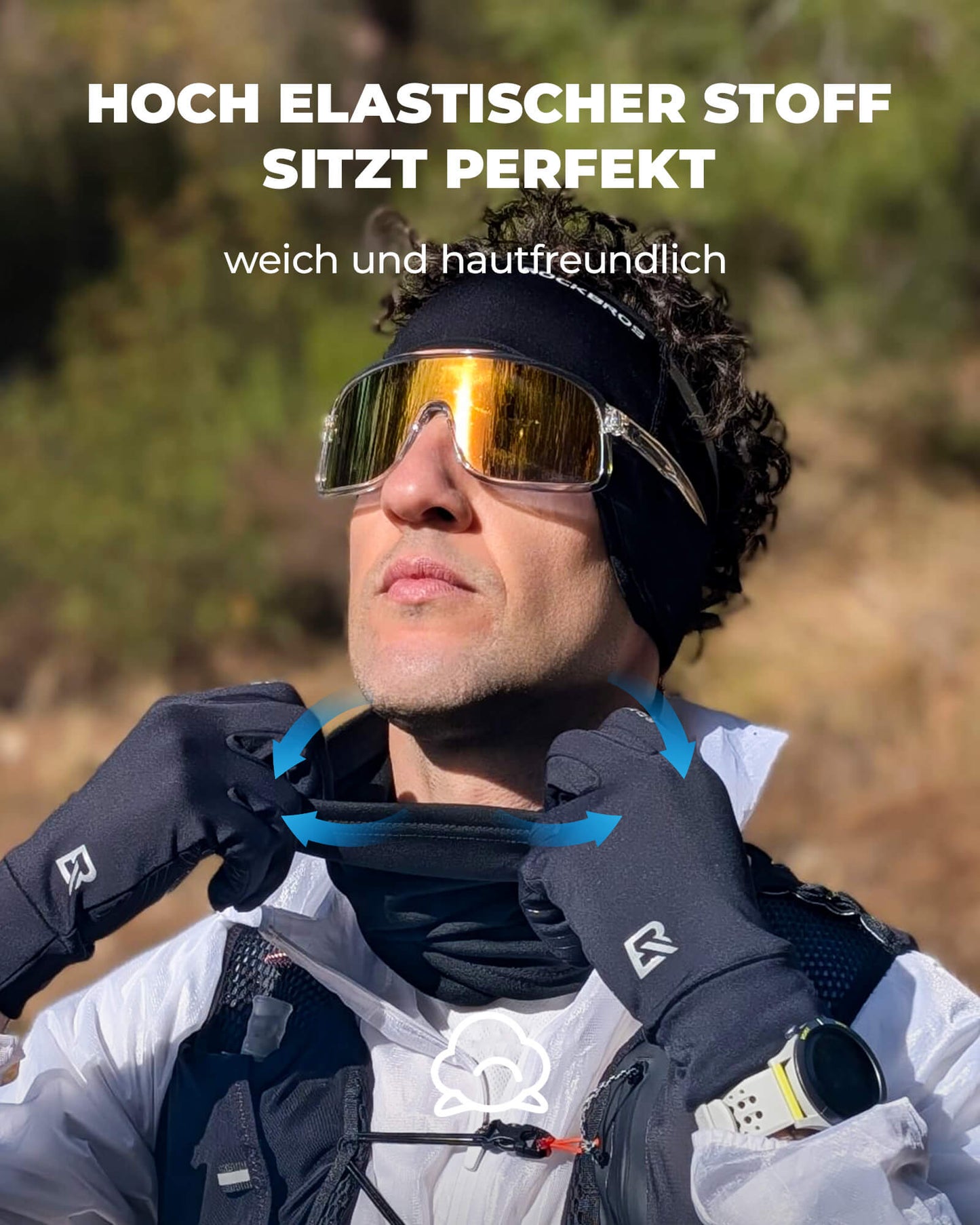 ROCKBROS Winter Halbe Balaclavas Multifunktion Atmungsaktiv Gesichtsbedeckung