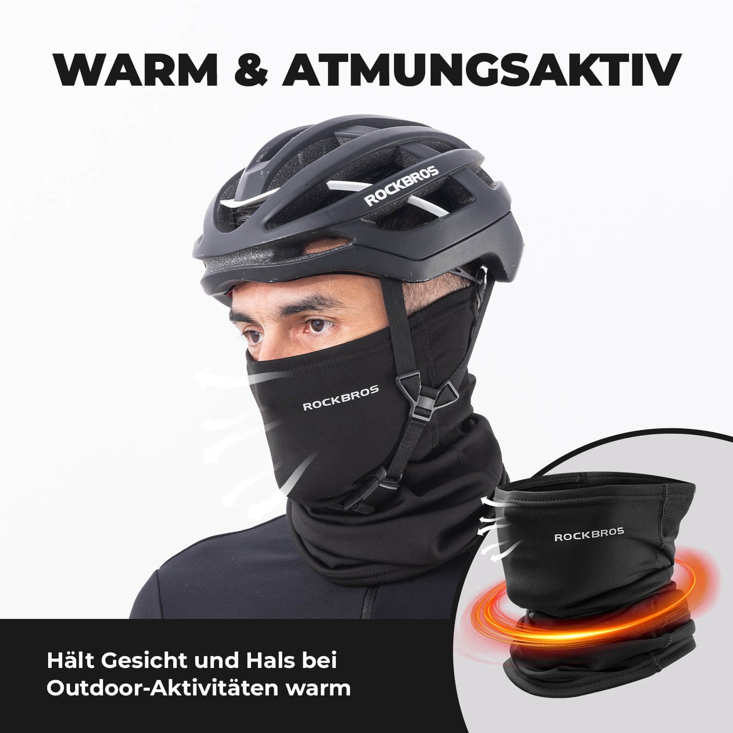 ROCKBROS Winter Halbe Balaclavas Multifunktion Atmungsaktiv Gesichtsbedeckung