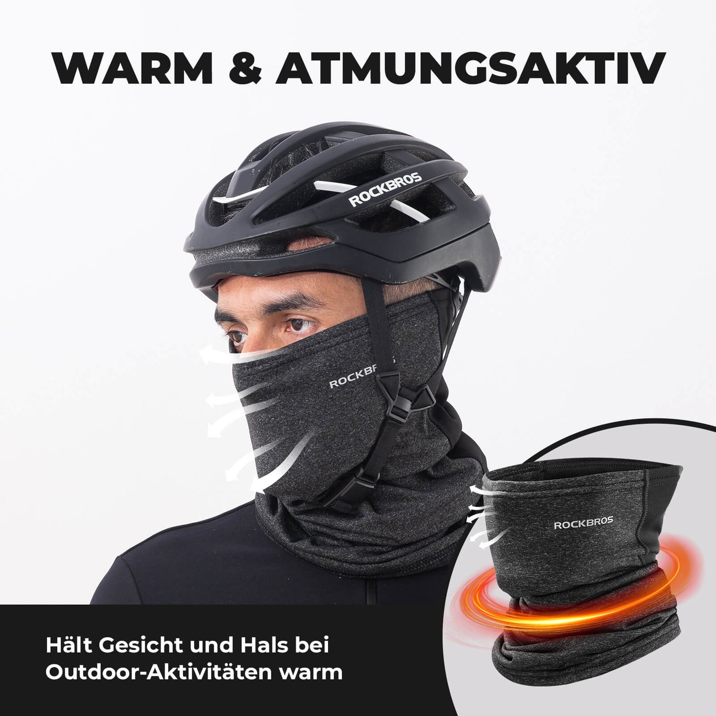 ROCKBROS Winter Halbe Balaclavas Multifunktion Atmungsaktiv Gesichtsbedeckung