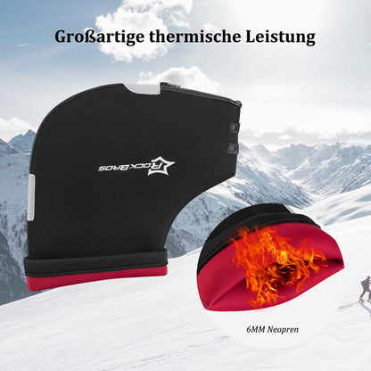 ROCKBROS Winter Lenkerstulpen Winddicht Handschuhe Schwarz