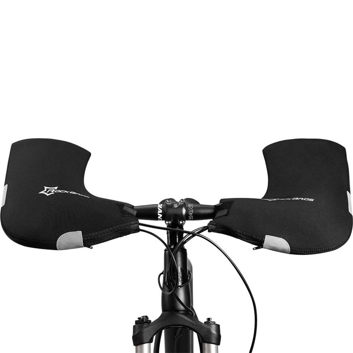 ROCKBROS Winter Lenkerstulpen Winddicht Handschuhe Schwarz