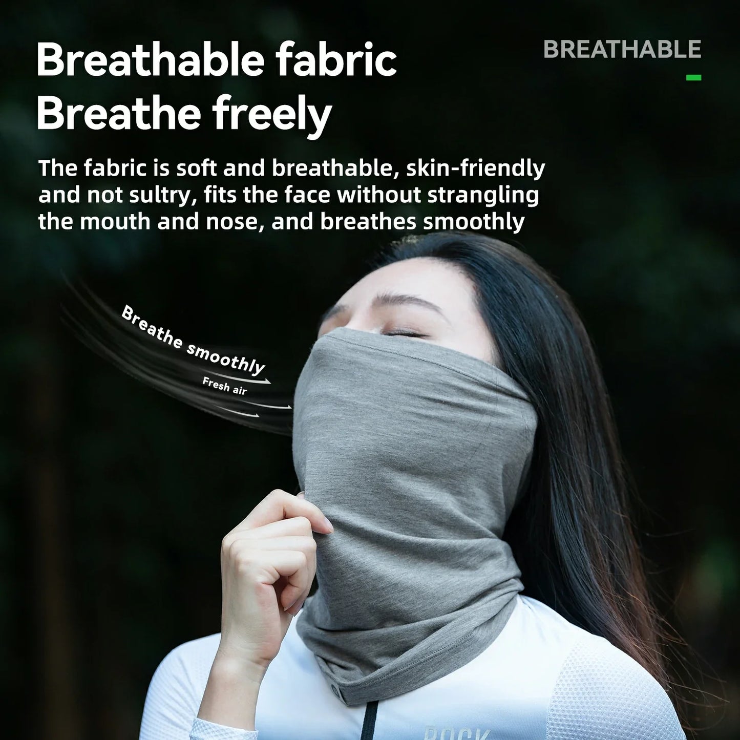 ROCKBROS Winter Thermo Halstuch aus Wolle Schlauchtuch