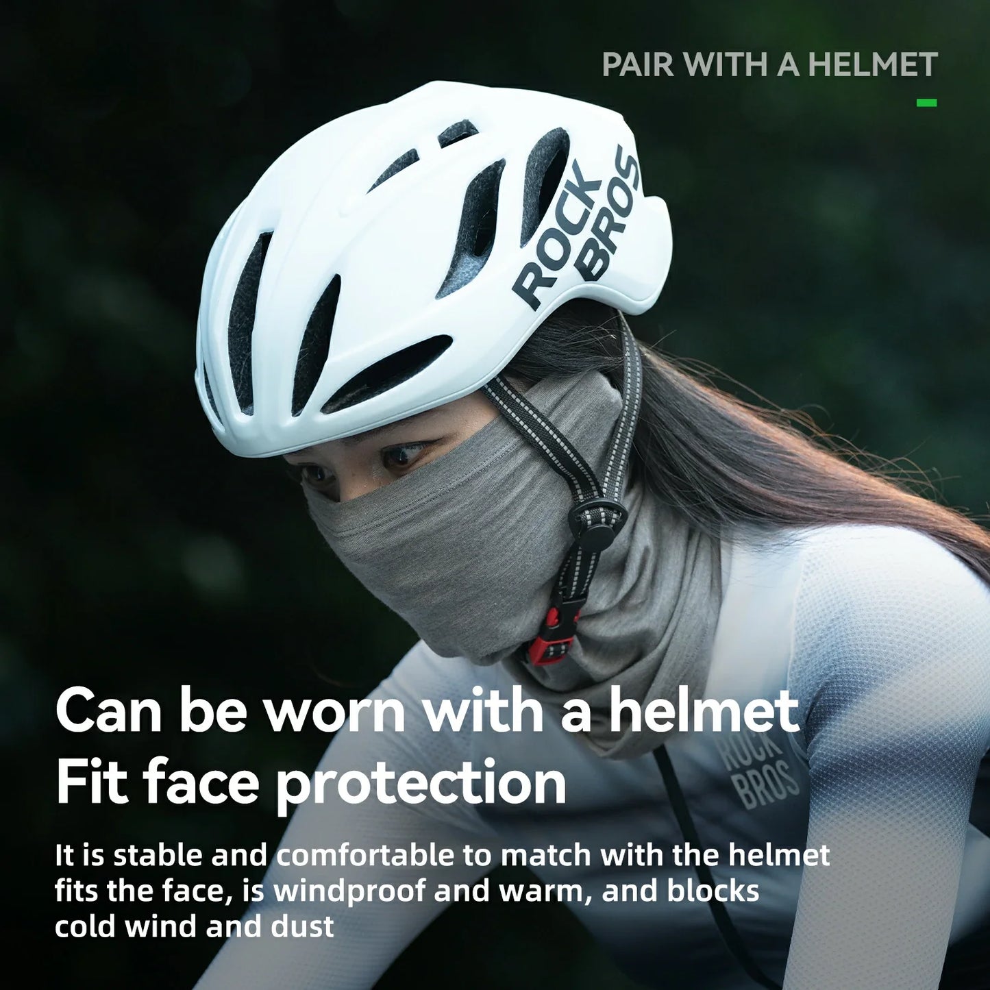 ROCKBROS Winter Thermo Halstuch aus Wolle Schlauchtuch