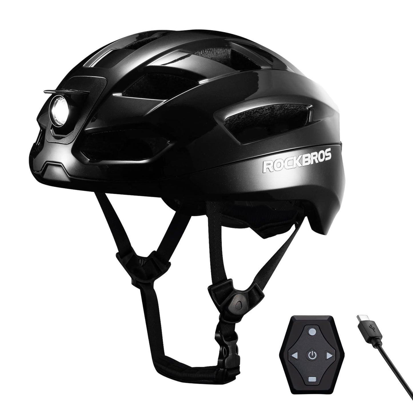 Fernsteuerbarer Smart Fahrradhelm mit Licht