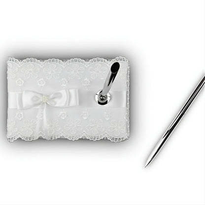 Ringkissen, Gästebuch, Stifthalter, Körbchen, Set Hochzeit