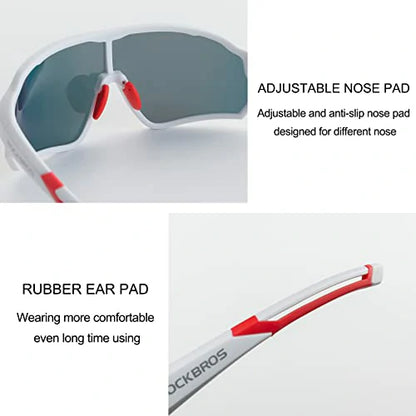 ROCKBROS Fahrradbrille Polarisierte Sportsbrille mit UV-Schutz